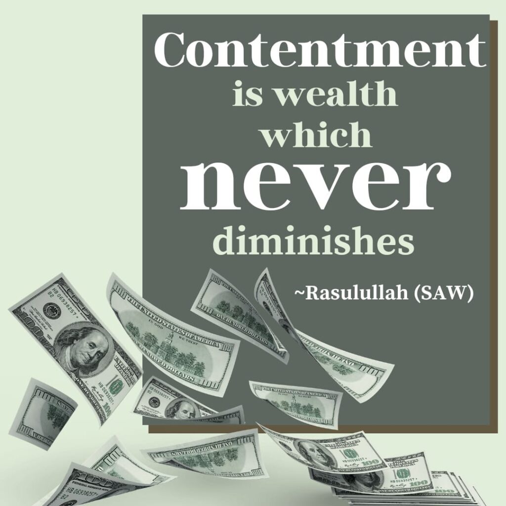 Contentment is wealth which never diminishes.