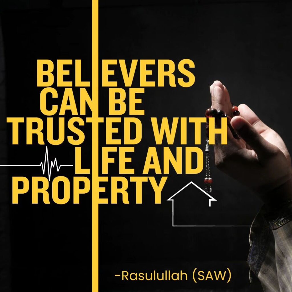 Believers cane be trusted with life and property