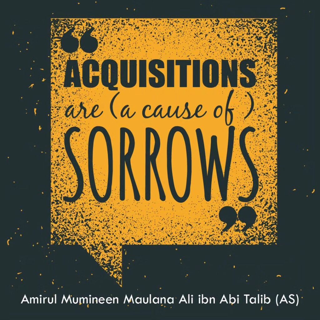 ACQUISITIONS are (a cause of) SORROWS