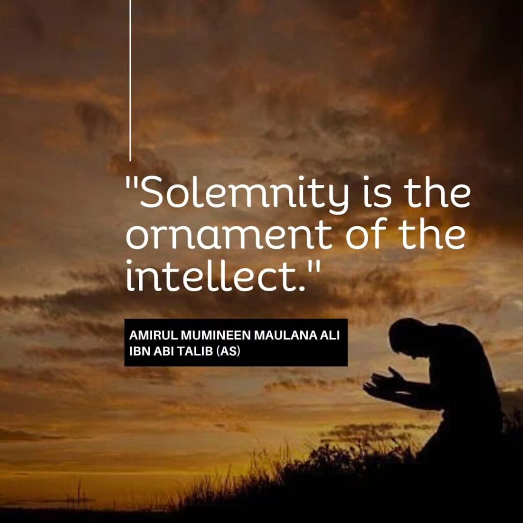 Solemnity is the ornament of the intellect.